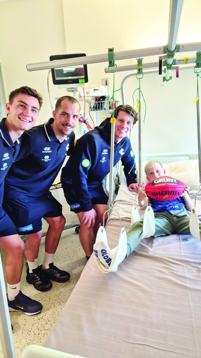 Dante and Cartlon players at RCH.