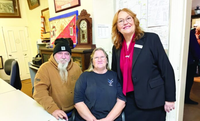Tony and Deb Hoare new owners of the Wheatsheaf Hotel Netherby with Cr. Rosie Barker