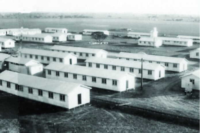 Accommodation at the Nhill Aerodrome during WWII. These buildings have long since gone, but detailed informative signs let people know how the aerodrome once functioned.
