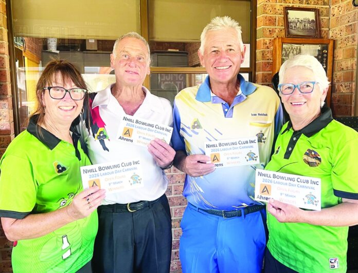 Fours winners - Nett Tinning (Balmoral), Greg Sleep (Coughlin Park), Ivan Reichelt and Chic Trotman (Balmoral).