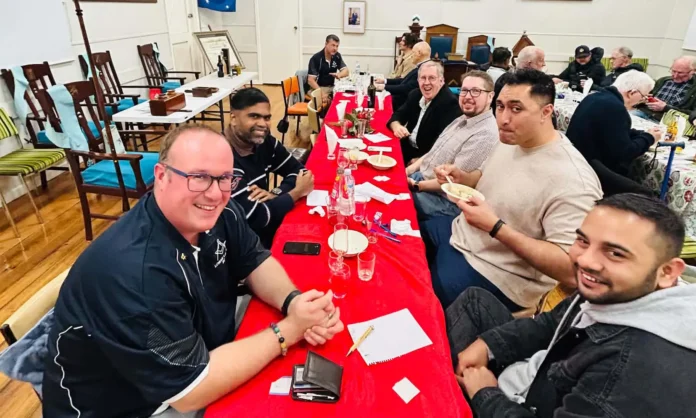 Anish, Rhys, Bronson,Craig, Peter and Bibin at Freemasonry open night.