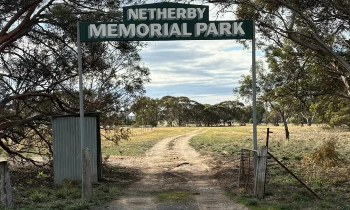 Netherby Memorial Park as it appears today. The former football ground has been kept in excellent condition by Netherby residents.