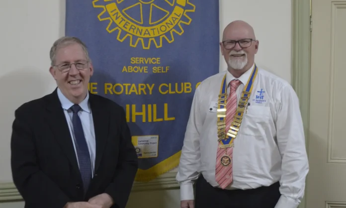 Peter Trenery and Kingsley Dalgleish President Rotary Club of Nhill.