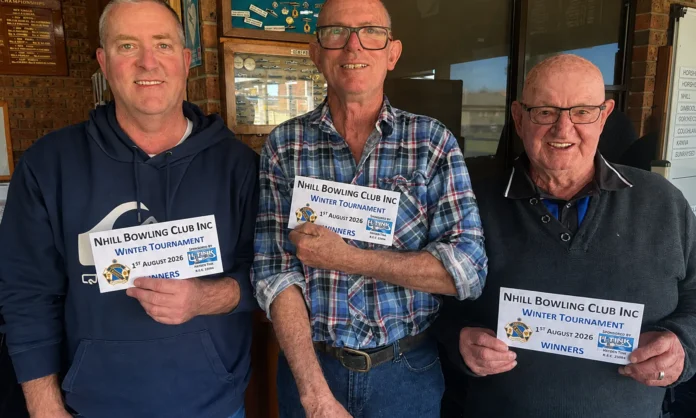 Winners - Darren Gebert, Trevor Prior (Goroke) and John Brooks (Coughlin Park).