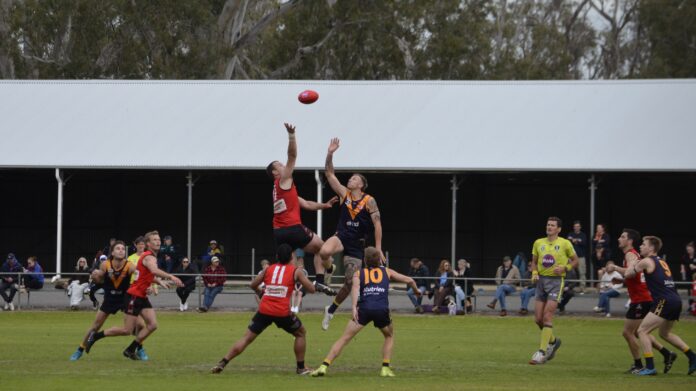 Austin Merrett in the ruck.