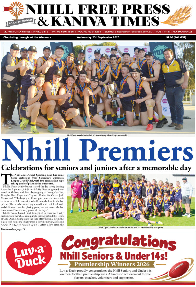 Nhill Free Press & Kaniva Times – 23 September 2026 Edition