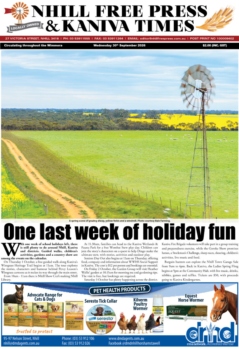 Nhill Free Press & Kaniva Times – 30 September 2026 Edition
