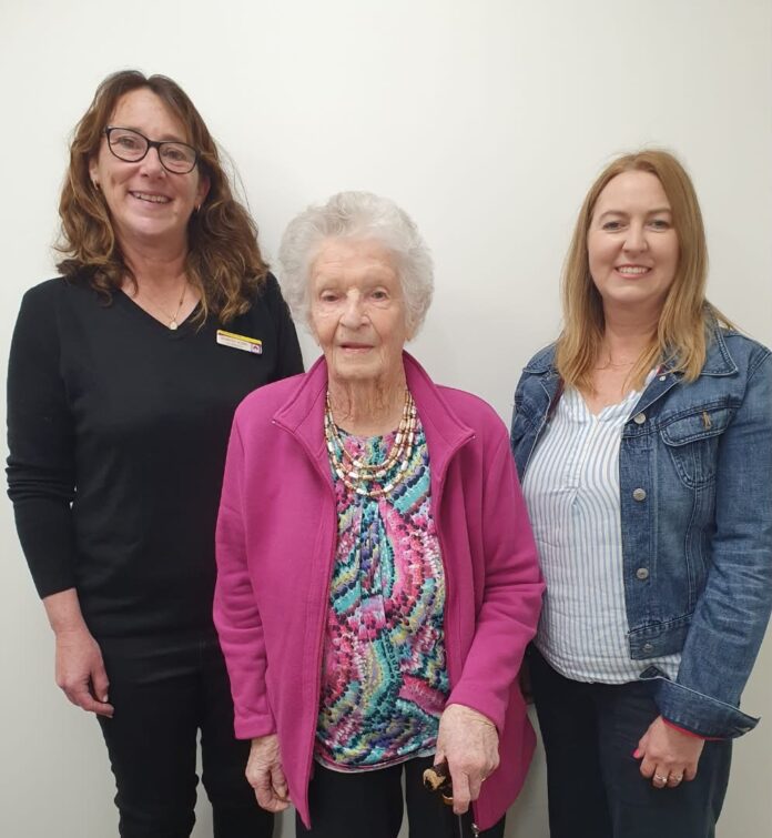 Sharon Munn, Joan Rabone and Michelle Grant.