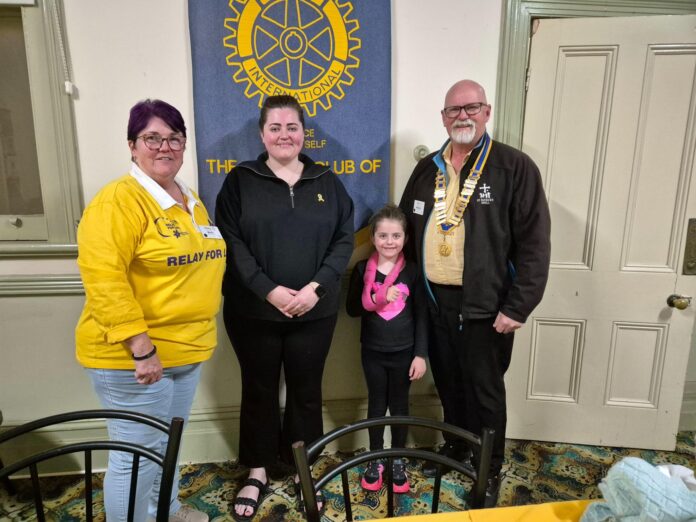 Chair Mary Dalgleish, Chloe Stephens, Ava, President Kingsley Dalgleish