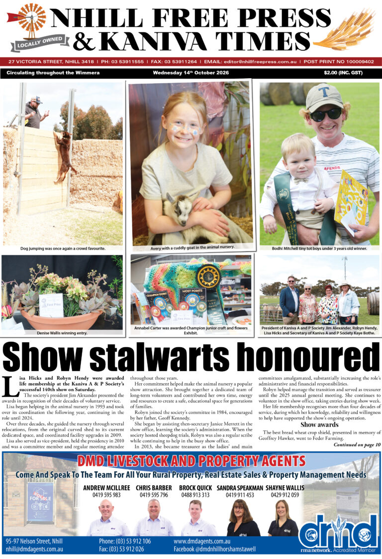 Nhill Free Press & Kaniva Times – 14 October 2026 Edition